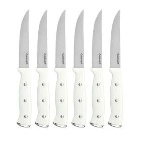 Cuisinart White Triple Rivet Steak Knife Set | 6-Piece