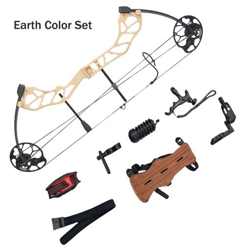 19-70LBS Compound Bow Set with Accessories Archery Adjustable Draw Length IBO 320 FPS for Outdoor Hunting Target Shooting